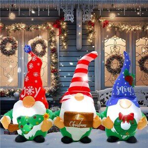 7ft Long Christmas Inflatable Gnome Outdoor Decorations Gnome Blow up Yard Decor
